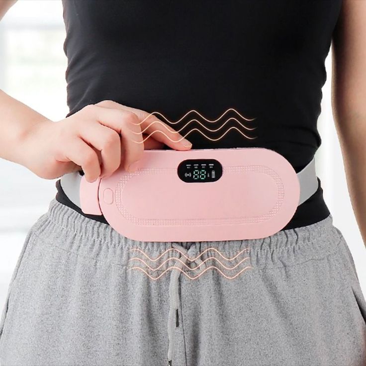 💖 Portable Cordless Menstrual Heating Pad Belt – Rechargeable Period Cramp Relief with 3 Heat Levels | Fast Heating Pain Relief Massager for Women