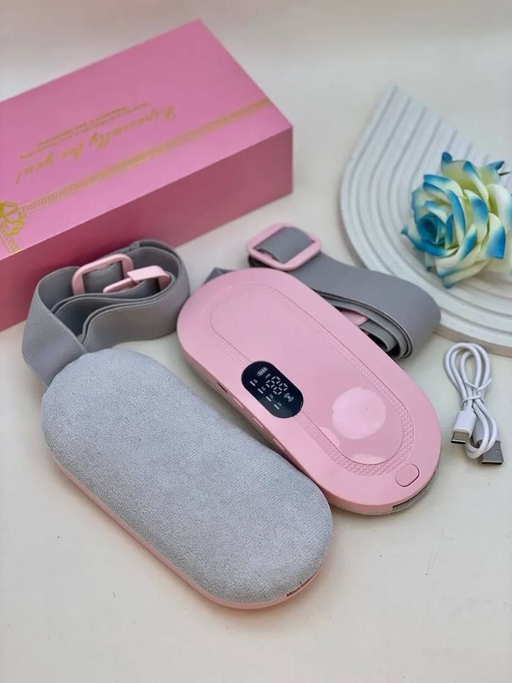 💖 Portable Cordless Menstrual Heating Pad Belt – Rechargeable Period Cramp Relief with 3 Heat Levels | Fast Heating Pain Relief Massager for Women